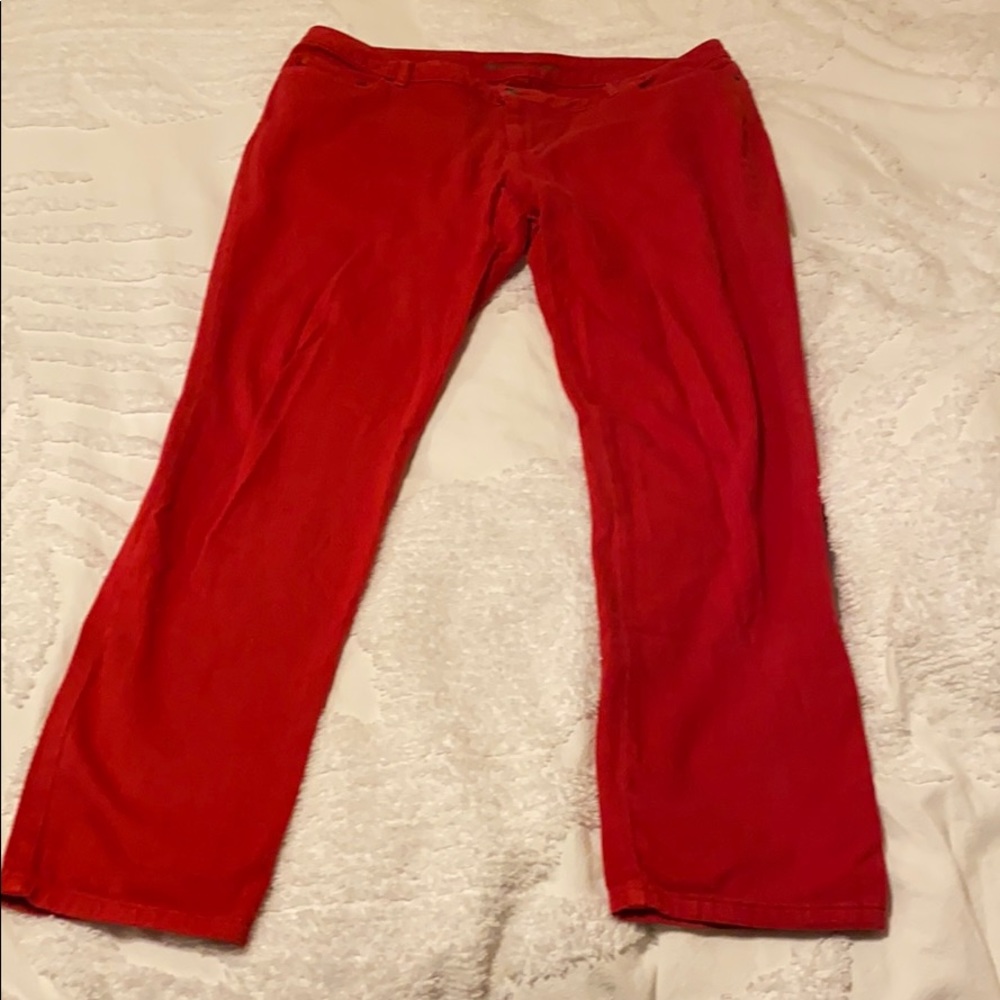 Michael Kors size 16 red straight leg jeans